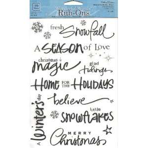   Christmas Words Black Rub Ons for Scrapbooking Arts, Crafts & Sewing