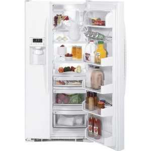    23.1 Cu. Ft. White Side by Side Refrigerator: Kitchen & Dining