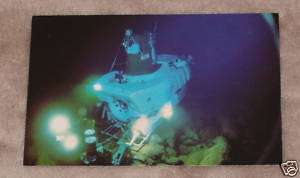 Alvin Submarine Woods Hole MA Deep Underwater Explorer Postcard Water 