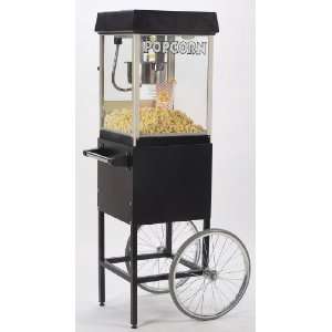   Pop 4 oz Midnight Black Popcorn Machine & Cart Combo