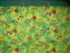 Bright Flowers in Grass Kp Kids Fabric Valance Curtain