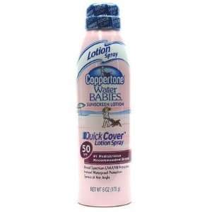  Coppertone Waterbabies SPF #50 Quick Cover Spray Lotion 6 