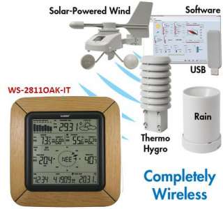 La Crosse Weather Station Pro Solar Rain, Wind WS 2811 OAK WS 2811OAK 