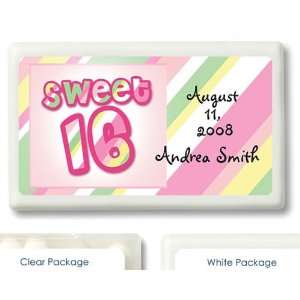 Wedding Favors Candy Stripe Design Sweet Sixteen Personalized Mint 