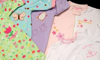 BABY GIRL CLOTHES LOT SLEEPER PAJAMAS PJS 6 MONTHS 6 9 9 MONTHS 9 12 