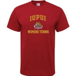 IUPUI Jaguars Cardinal Red Womens Tennis Arch T Shirt:  