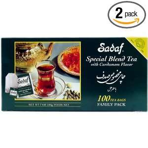 Sadaf Special Blnd Tea Cardamom, 100 Count (Pack of 2)  