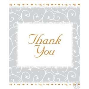  Classic Bells Thank You Note Cards 8 Count with Envelopes 
