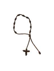   Decenario Knotted Thread Rosary Cross Bracelet Hip Hop Kanye West