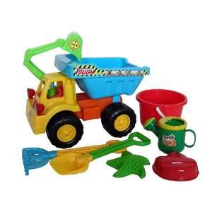   Construction Dump Truck with Hoe Sand Toy   7 Piece Set Toys & Games