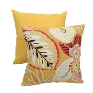  Pillow Perfect Decorative Tropical Floral Square Toss Pillow 