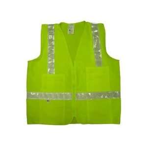  Lime Mesh Surveyor Vests Class 2 with Silver Stripes 
