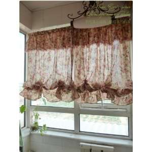  Victorian wide rose vine Adjustable Balloon Curtain