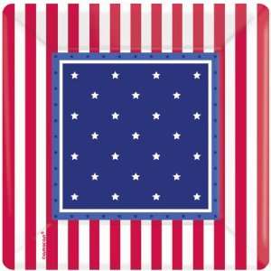  American Classic Square Dessert Plates (8) Party Supplies 