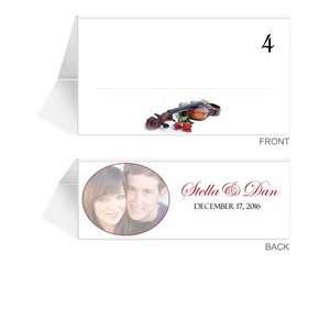  210 Photo Place Cards   Violin Red Roses